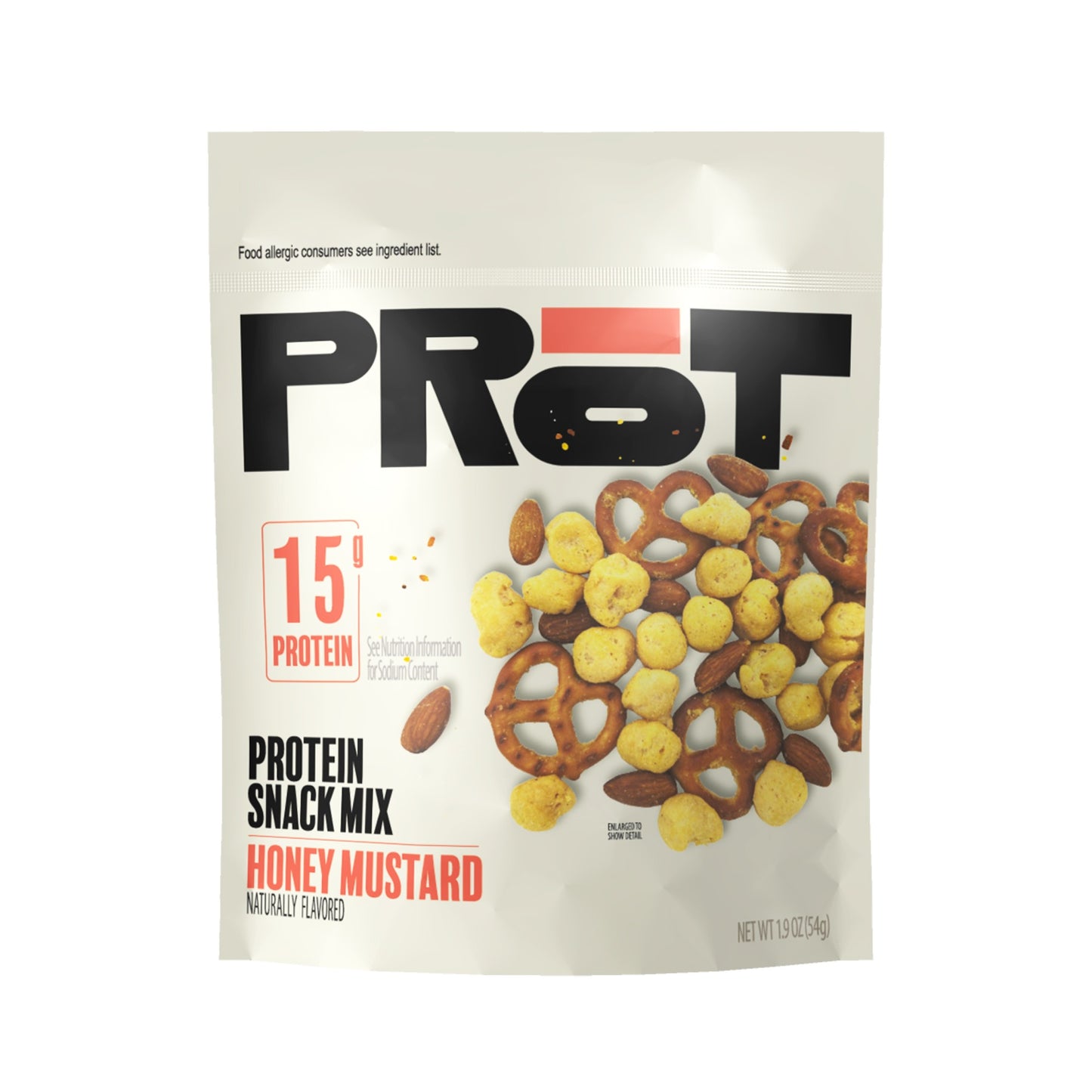 PRōT Protein Snack Mix - Honey Mustard | 1.9 oz Single-Serve Pouch